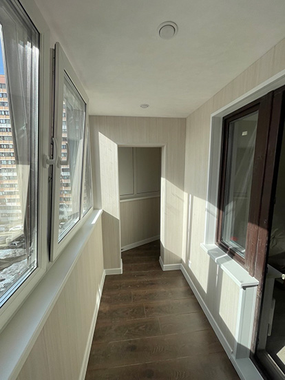 Отделка балкона Алекс-Окна | Результат в Ольгино